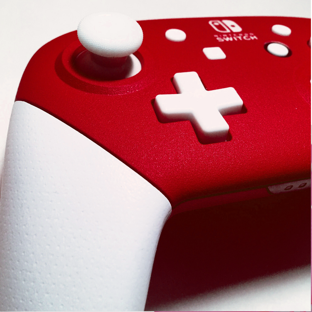Red and White Nintendo Switch Pro Controller Jiikae