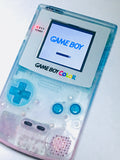 Transparent Pink and Blue Fade Gameboy Color with Backlight