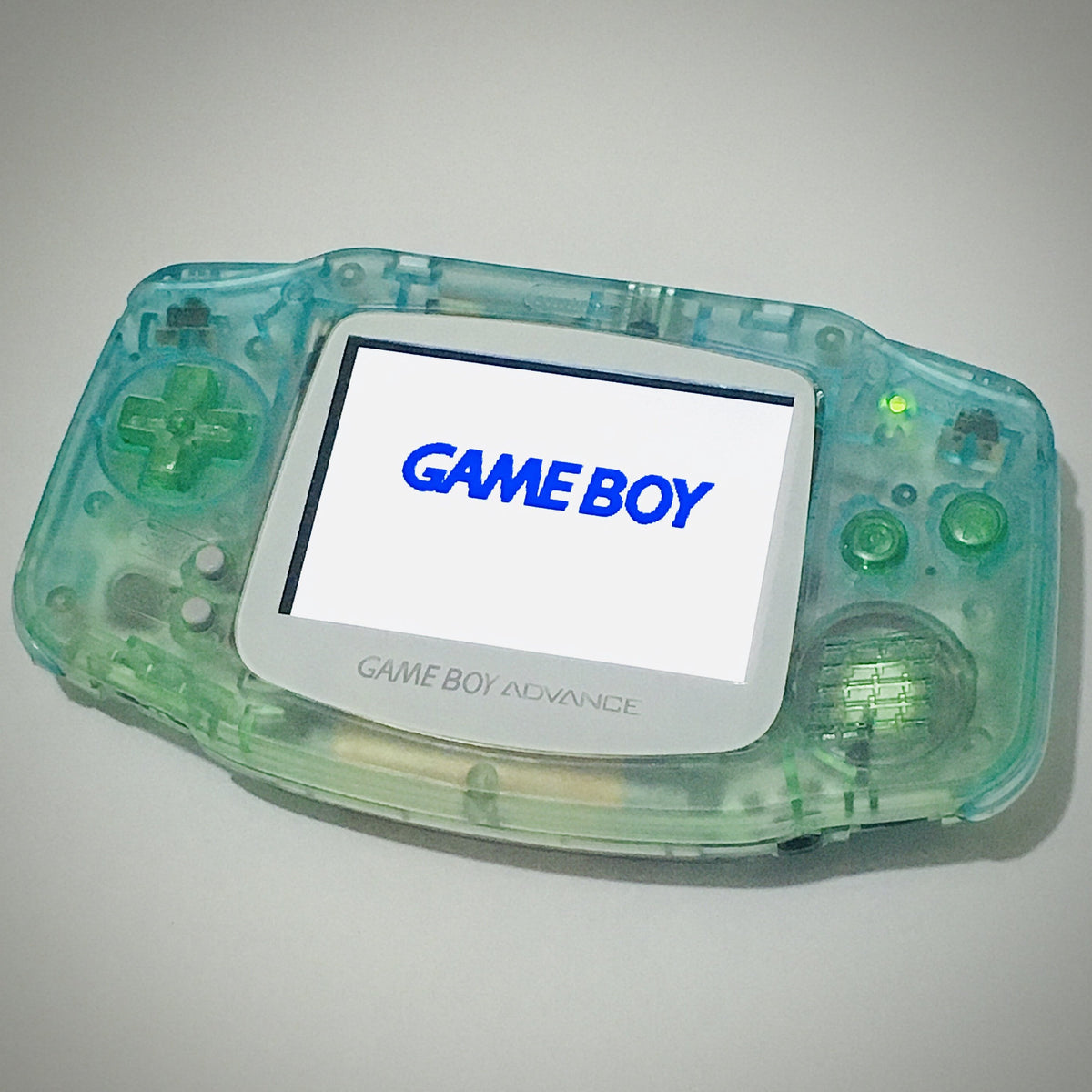 Custom Blue to Green Fade Game Boy Advance with Backlight Mod – Jiikae
